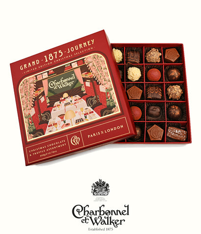 Charbonnel et Walker Grand 1875 Christmas Chocolate&Truffle Assortment – 25 Pieces red