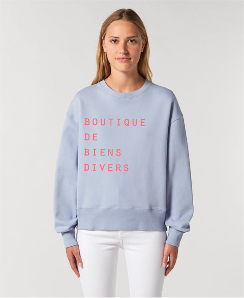 BOUTIQUE DE BIENS DIVERS oversized sweat light blue neon