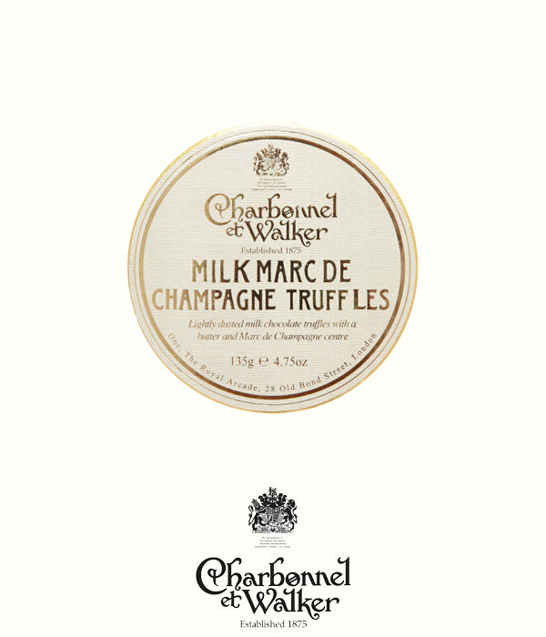 Charbonnel et Walker milk marc de champagne truffles 135gr