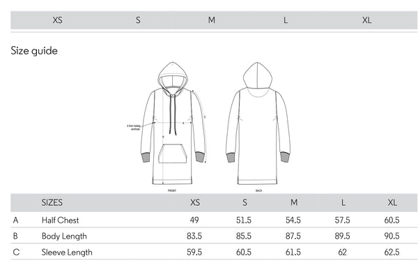 SUPPORT YOUR LOCAL hooded dress (rose gold print)